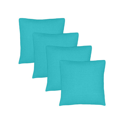 Ensemble de 4 coussins décoratifs Sunbrella, coussins décoratifs d'extérieur carrés de 12 po x 12 po