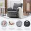 Fauteuil demi-tonneau rembourré et pivotant rembourré