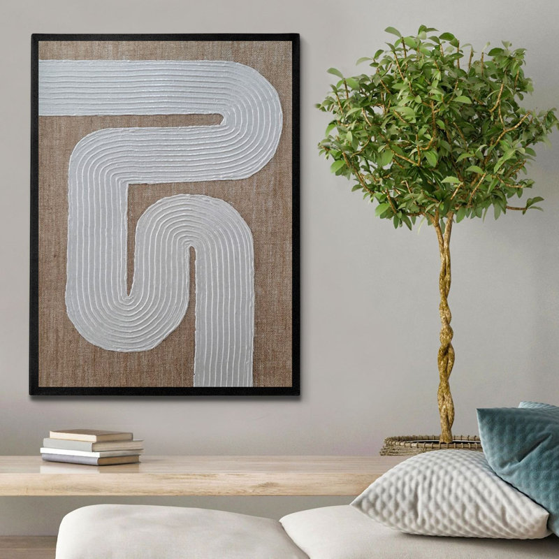 Peinture à l'huile décorative, H 28,35 po x l 40,16 po x P 1 po