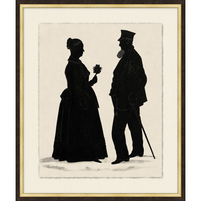 Amoureux - Peinture sur papier encadrée