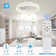 Desnoyer 19.7 inch Smart APP Low Profile Ceiling Fan Remote Control 6-Speed Flush Mount LED Lighting