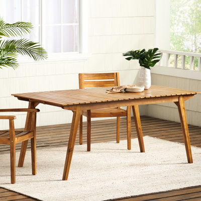 Table d'extérieur en bois 69 po - Finition pour une merveilleuse expérience culinaire avec repas de détente