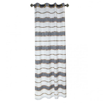 Ademiposi Cotton Semi Sheer Curtain Single Panel