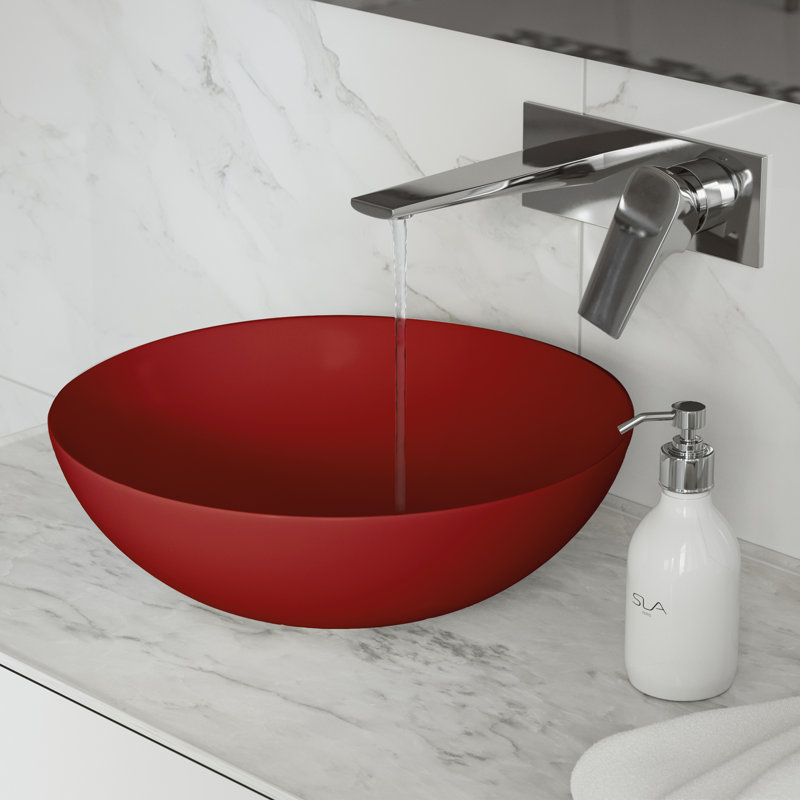 Classe 16 Ceramic Sink, Red