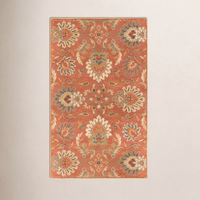 Aaron Terracotta Orange Hand-Tufted Wool Rug