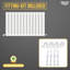 iBathUK Belgravia Horizontal Single Slim Flat Panel Radiator-115988036-115988035