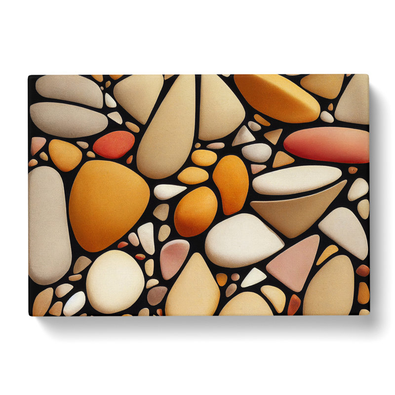 Ravishing River Pebbles - Wrapped Canvas