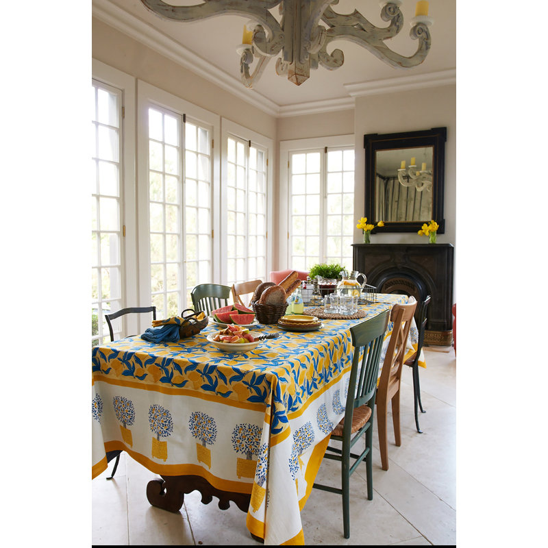 Lemon Tree Tablecloth, 59" W x 86" L