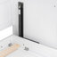 Grand lit escamotable avec bureau, lumières DEL et station de charge USB, blanc