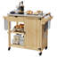Portable Outdoor Grill Cart with Storage Cabinet, Stainless Steel Top, Drawer, Open Shelves & Spice Rack – Rolling BBQ Prep Table Kitchen Island for Patio, Garden, Backyard – Sturdyified Wood