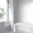 35'' - W x 55'' H Pivot Door Frameless Tempered Glass Tub Door with Easy Clean Coating-92279351
