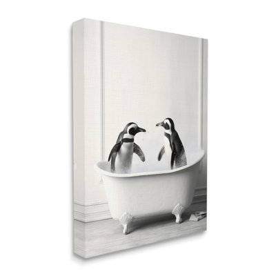" Penguin Duo In Bath " by Lazar Studio