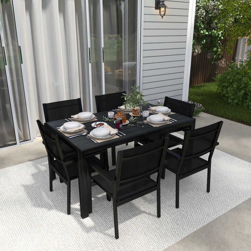 Ensemble repas pour 6 personnes, Noir