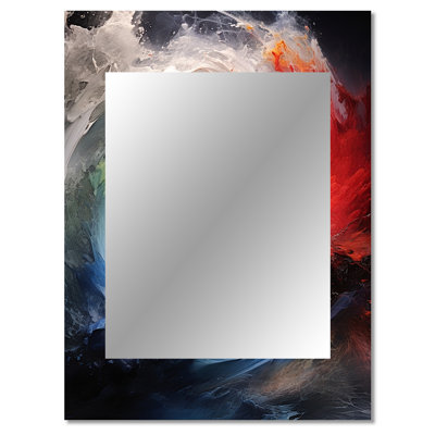 Colorful Storm Turbulent Symphony - Storms Mirror, Traditional Unique Wall Mirror, Printed Metal Art