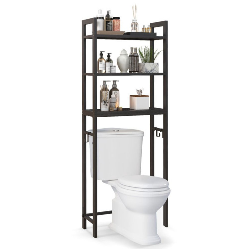 Rangement autoportant au-dessus de la toilette Nicolea, Brun