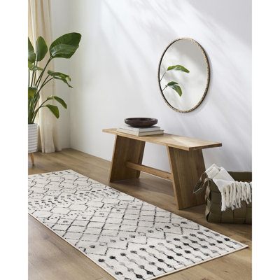 Tapis noir / ivoire Canisha Southwestern