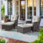 Chaises de patio en osier avec coussins Deb-595934961