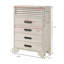 Mobilier de chambre à coucher 1 pièce à 5 tiroirs avec poignées à persiennes