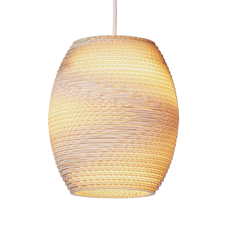 Scraplight Recycled Cardboard Pendant Light - Oliv, Blonde