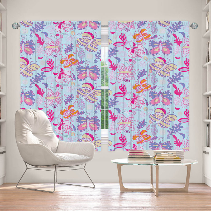 L'espace obscurcissant Charry filtre la plupart des lumières, Bleu / Mauve / Rose, L 56 po x L 78 po