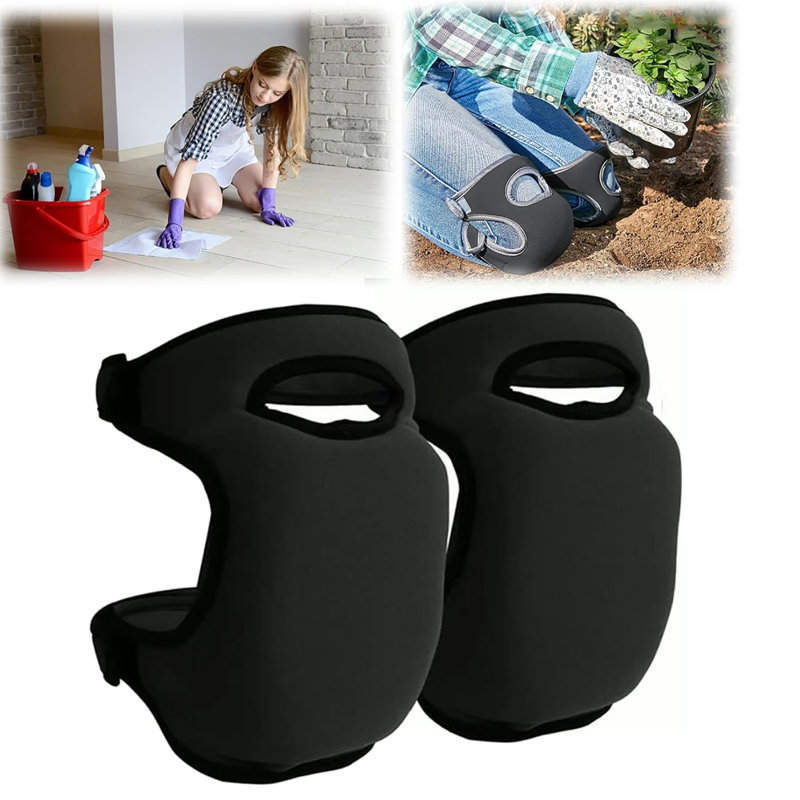 Paquet de 2 protège-genoux de jardinage Soft Comfort Kneeler Knee Protection Knee, Noir, noir, noir, noir
