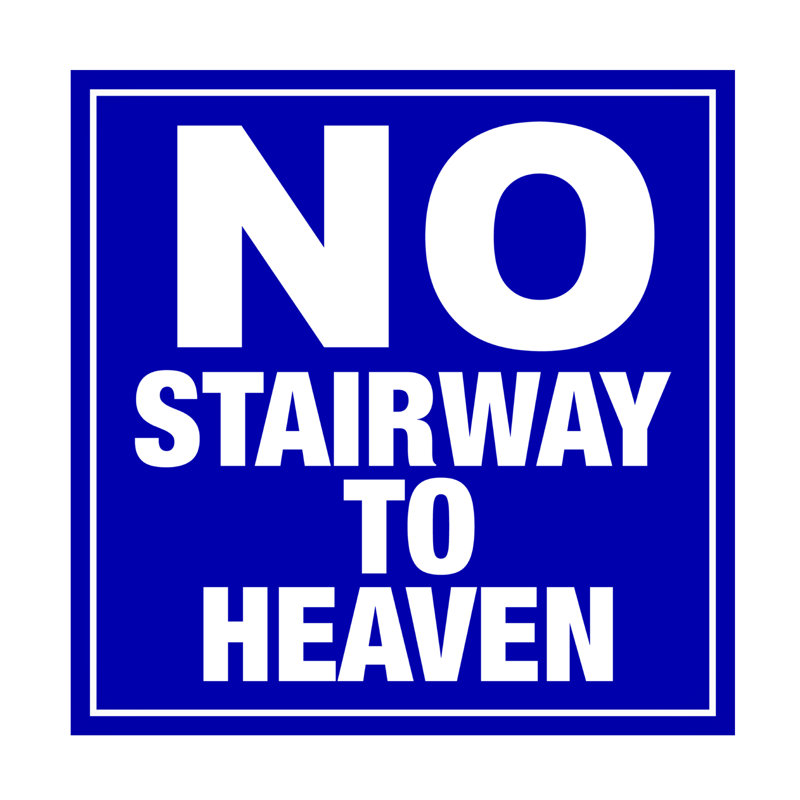 «No Stairway To Heaven» par RetroPlanet, H 14 po x l 14 po x P 2 po