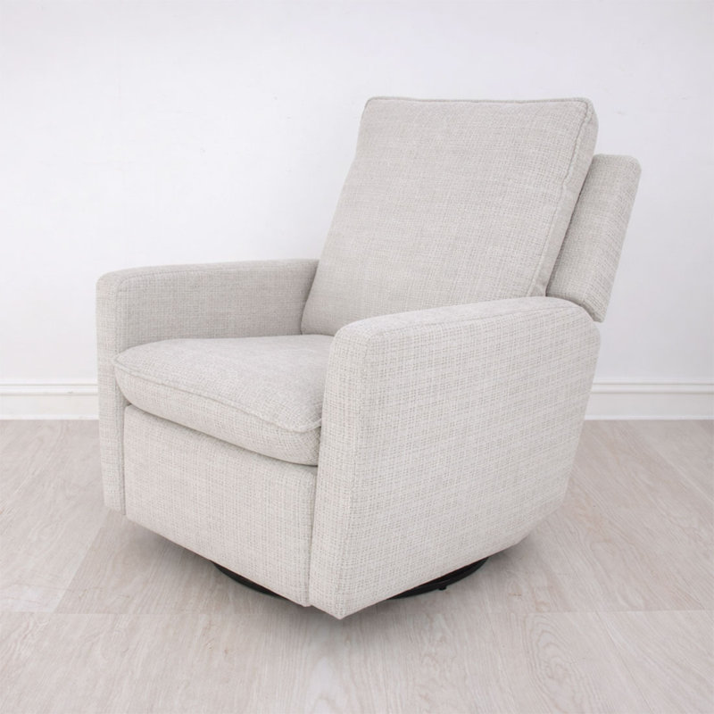 Rachel Power Swivel Rocking Chair, Pearl