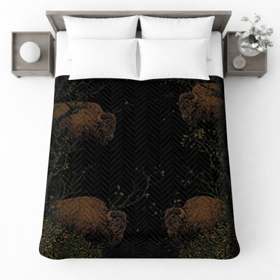 Couvre-lit matelassé Buffalo In Woodland