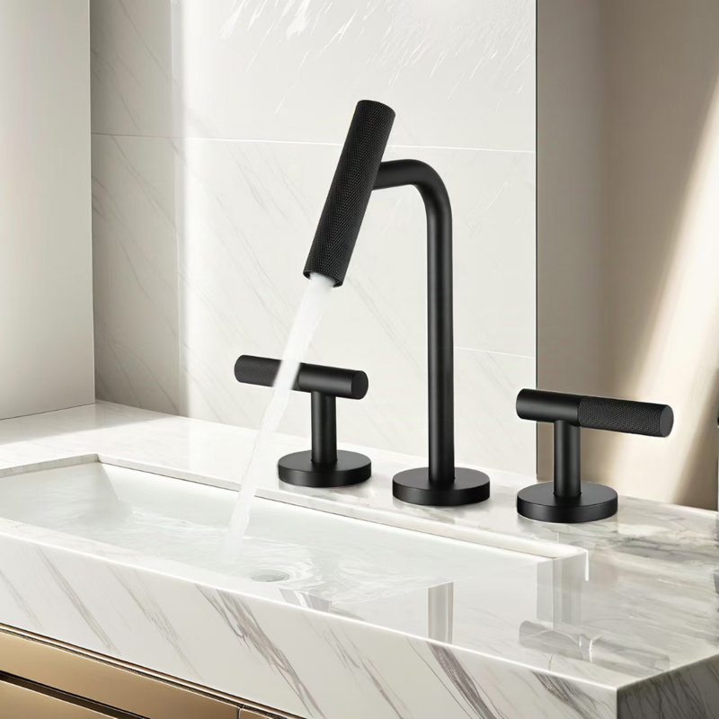 Robinet pour salle de bain à deux poignées, robinets de lavabo 3 pièces, robinet de lavabo