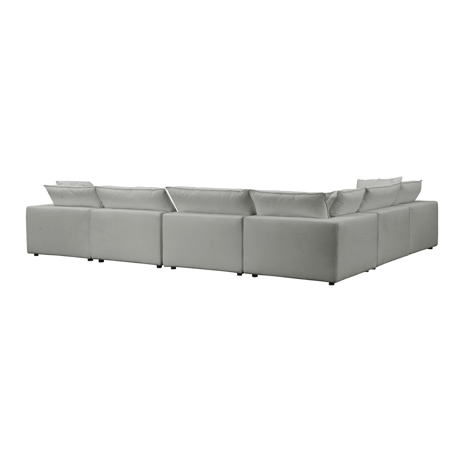 Ellaria Modular Upholstered Reversible U-Sectional, Light Gray