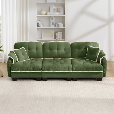 Canapé en 100% nuage 3 places en chenille 100,7 po, siège profond pour salon, bureau, appartement