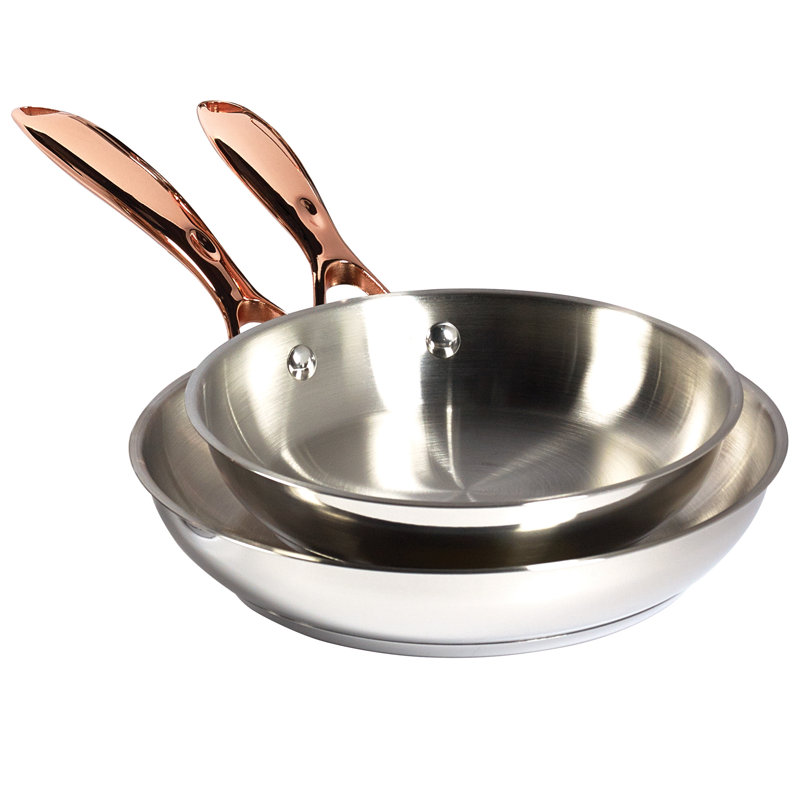 Celebrations 10-Piece Stainless Steel Cookware Set with Copper Accents
