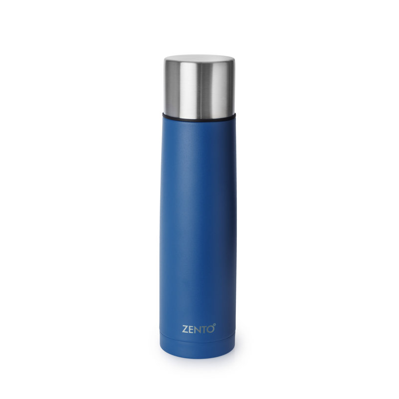 Casa & Casa 500ml Double Wall Insulated Metal Travel Mug, Blue