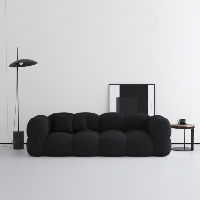 Petit canapé Minimalist Marshmallow, Noir, noir, noir, noir