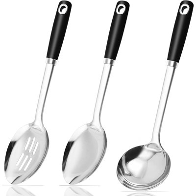 14" Stainless Steel Serving Spoon Set