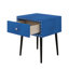 Structure de lit rembourrée avec rivets, tables de chevet et repose-pieds capitonné avec rangement-2142798472