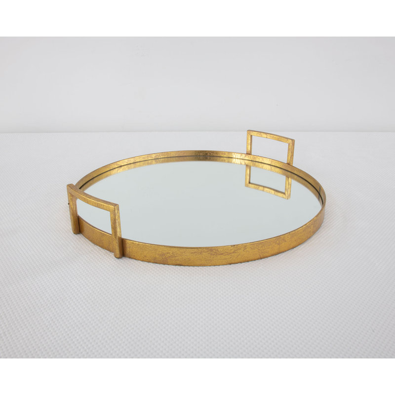 Ono Decorative Tray, Antiqued Gold Leaf