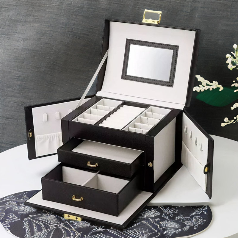 3 Tier Jewellery Box With Lock And Key