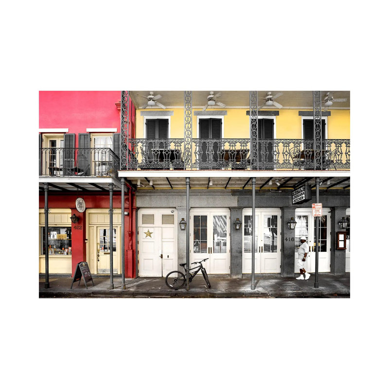 New Orleans Street Scene 1 Piece Wall Art on Canvas, 101.6 cm H x 66.04 cm W, Wrapped Canvas