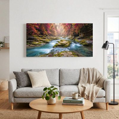 Autumn Stream, reproduction d'art sur toile, ensemble de 1
