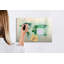 Magnetic Memo Board Whiteboard - 60 x 40 cm - Includes Marker and Magnets - Watercolor world map