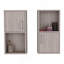 Armoire à pharmacie murale H 24 po, deux portes, deux tablettes, chêne blanc