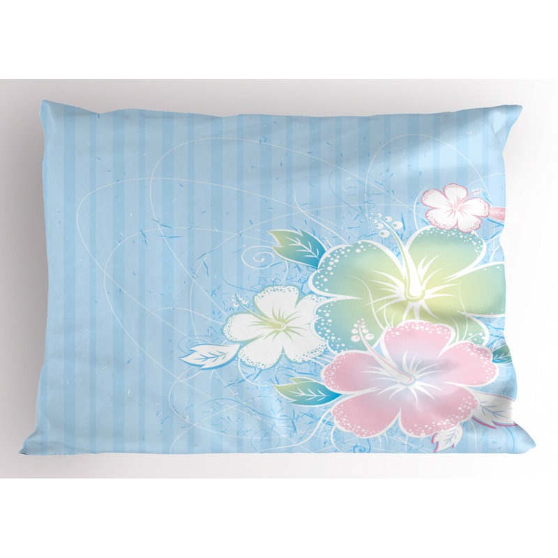 Flowers Polyester Floral Sham Set, Twin