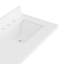 Comptoir de salle de bain en quartz blanc pur 61 po Ariel avec rebord à onglet épais de 1,5 po avec lavabo double rectangulaire et dosseret inclus