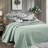 Light Blue Queen Size Floral Design Lightweight Quilt Elegant Bedroom Decor Reversible Single Quilt-99221134-99221138