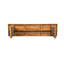 Banc d'extérieur en bois d'acacia (ensemble de 2), finition teck + osier gris-694739972-694739969