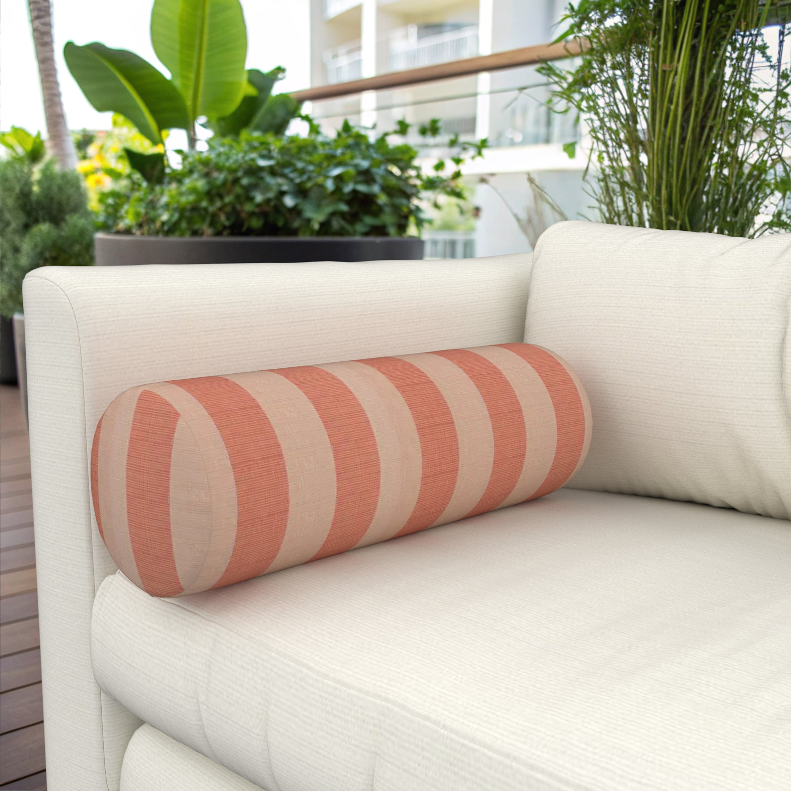 Lani Sunbrella® Throw Pillow, Expressive Blush