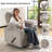 Swivel Rocking Recliner With Adjustable Armrests; Infant Rocking Recliner With Adjustable Headrest And Cup Holder-1349602084