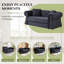 Canapé Chesterfield 2 places 147 cm (58 po), causeuse deux places en velours avec coussins décoratifs pour salon, appartement et chambre à coucher-157086248-157086251