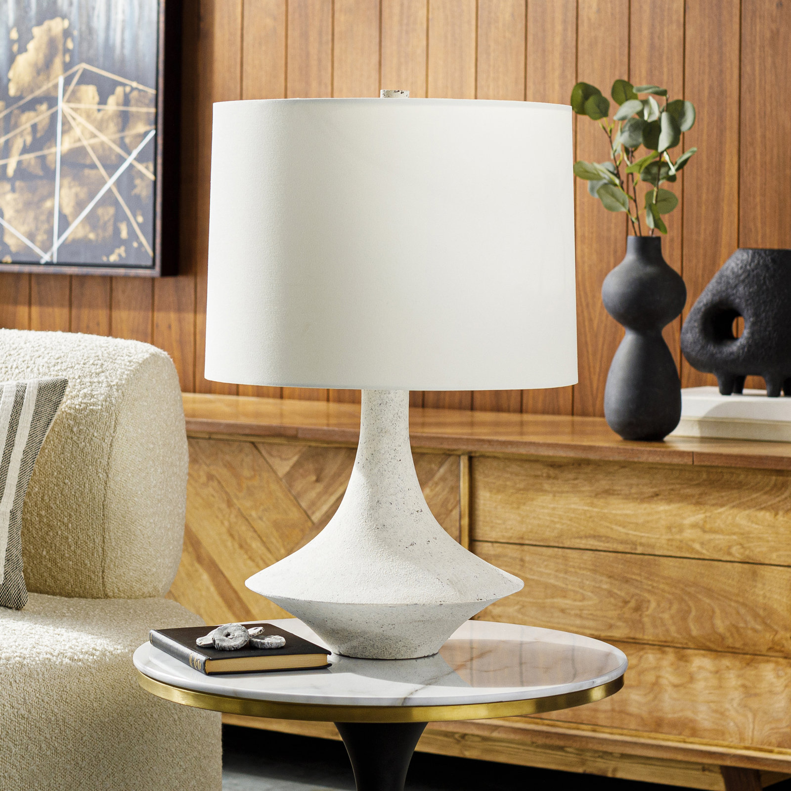 Marie Resin Lamp, Concrete